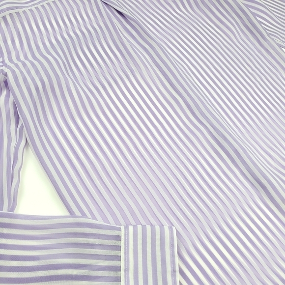 American Eagle Outfitters Sheer Purple Stripe Top - Picture 11 of 11